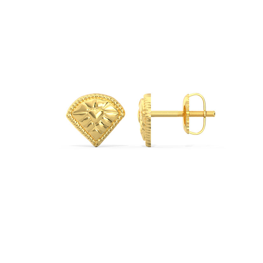Kiara Classic Gold Stud Earrings