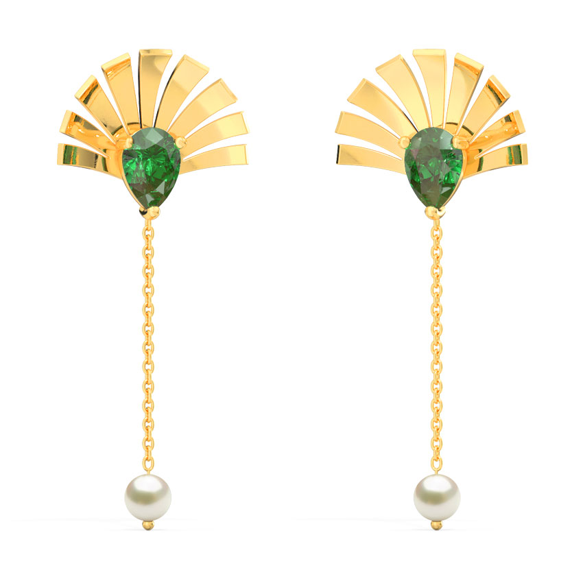 Royal Crown Gemstone Drop Earrings