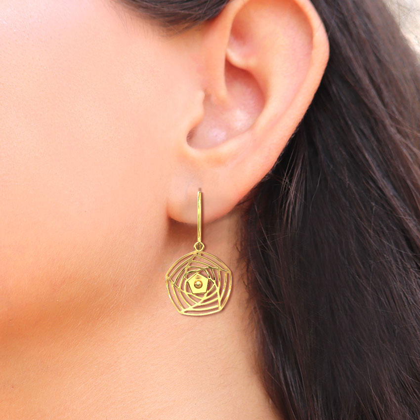 Rosette Cutout Drop Earrings Rosette Cutout Drop Earrings