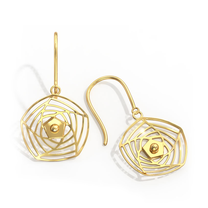 Rosette Cutout Drop Earrings Rosette Cutout Drop Earrings