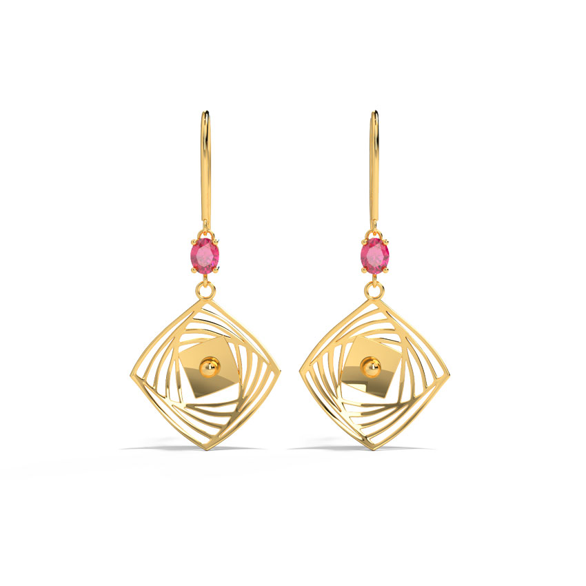 Maze Cutout Drop Earrings