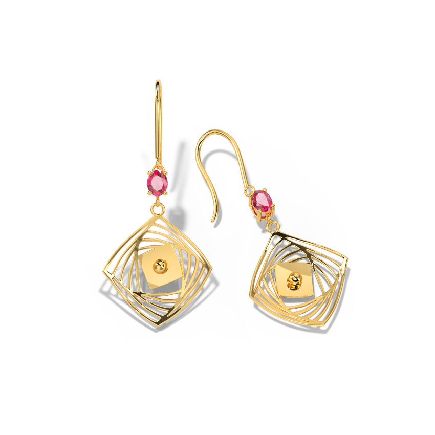 Maze Cutout Drop Earrings