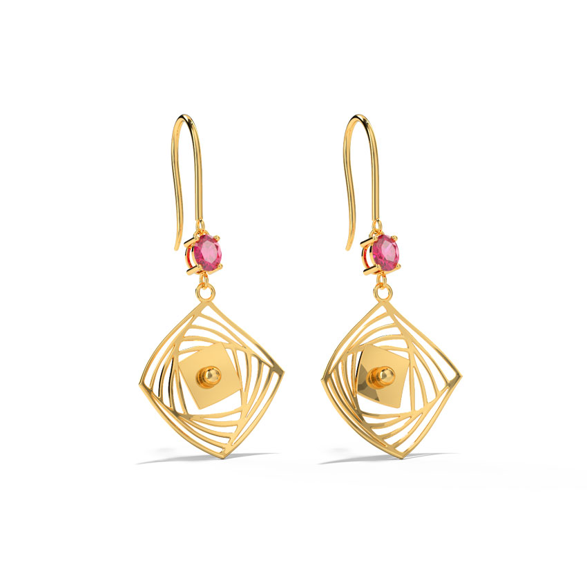 Maze Cutout Drop Earrings