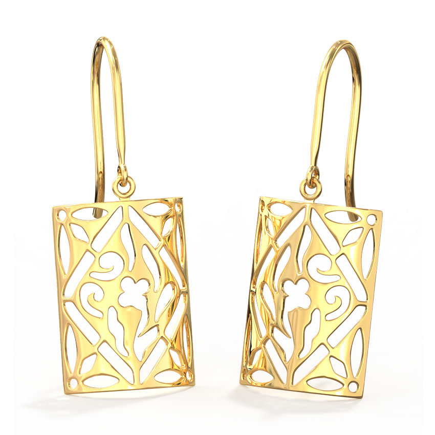 Curvilinear Cutout Drop Earrings