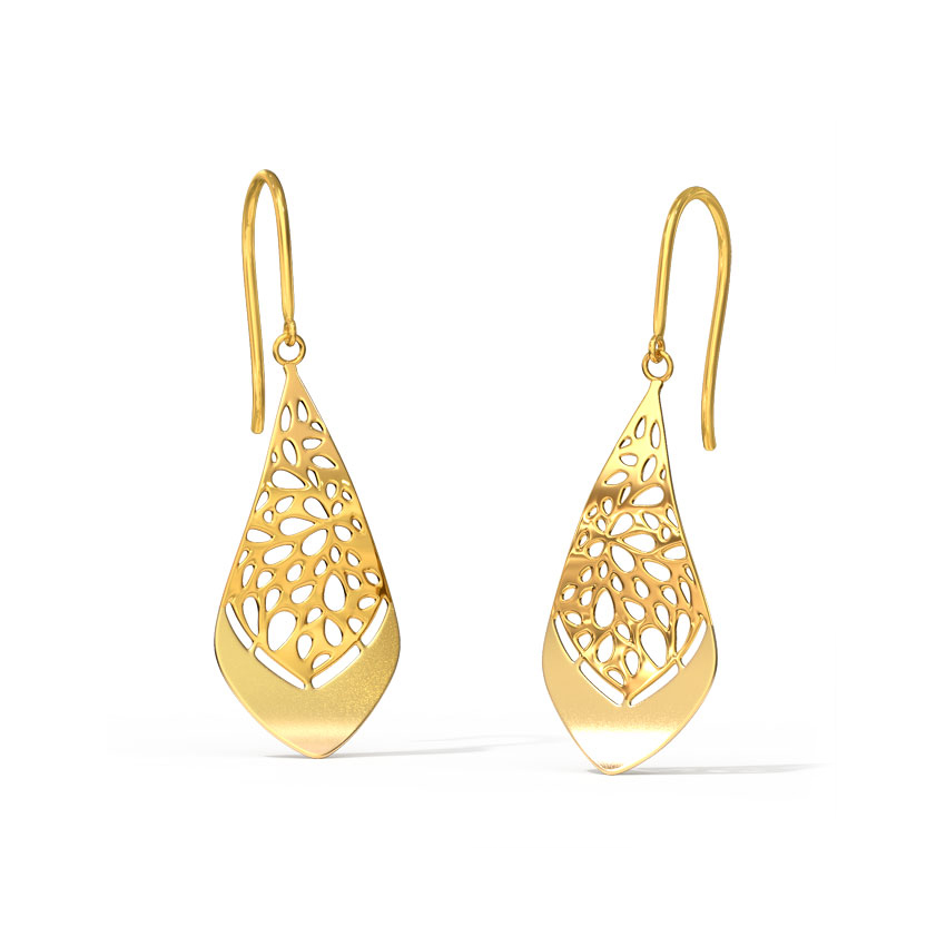 Plume Cutout Drop Earrings