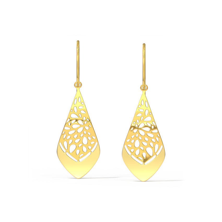 Plume Cutout Drop Earrings