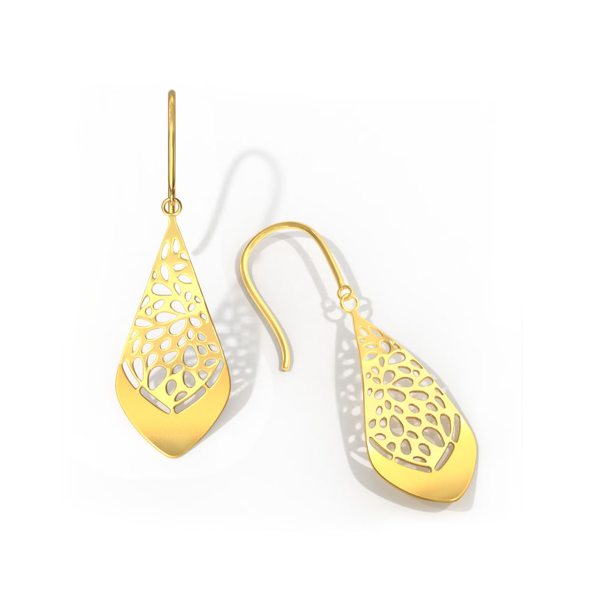 Plume Cutout Drop Earrings