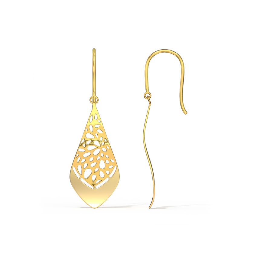 Plume Cutout Drop Earrings