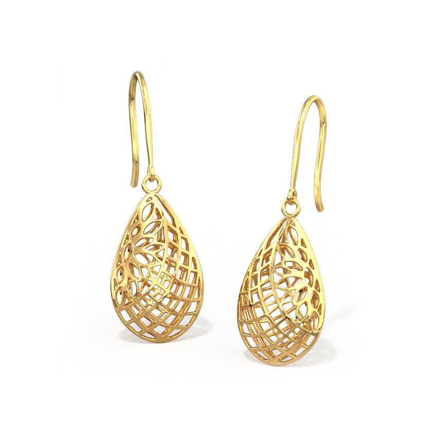 Quill Cutout Drop Earrings