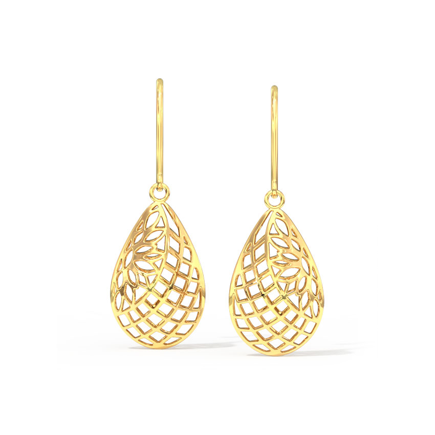 Quill Cutout Drop Earrings