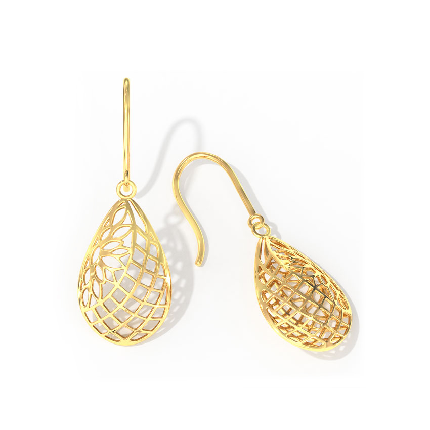 Quill Cutout Drop Earrings