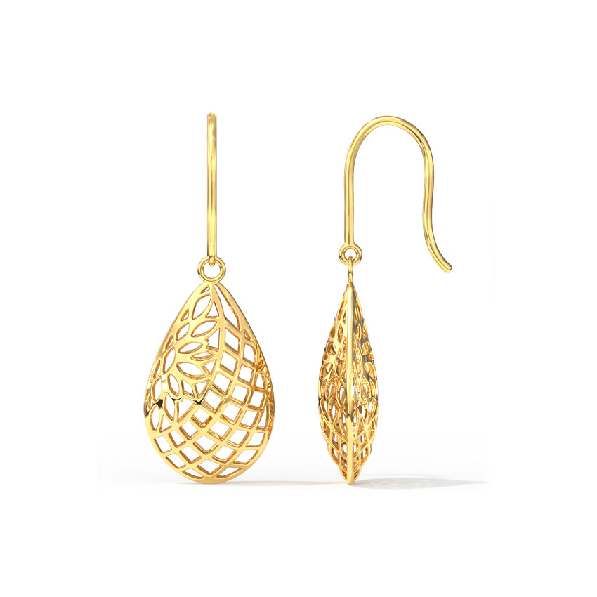 Quill Cutout Drop Earrings