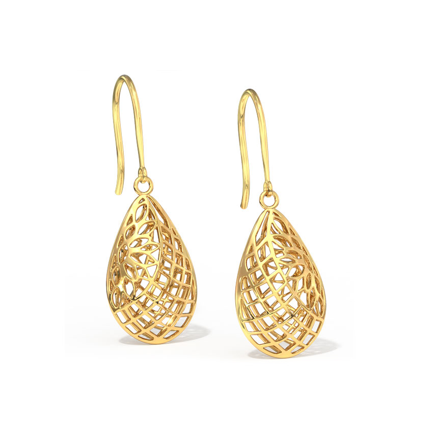 Quill Cutout Drop Earrings