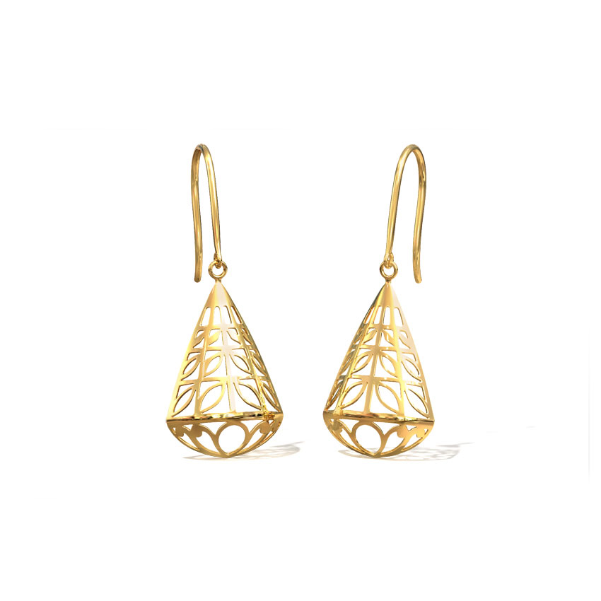 Fan Cutout Drop Earrings