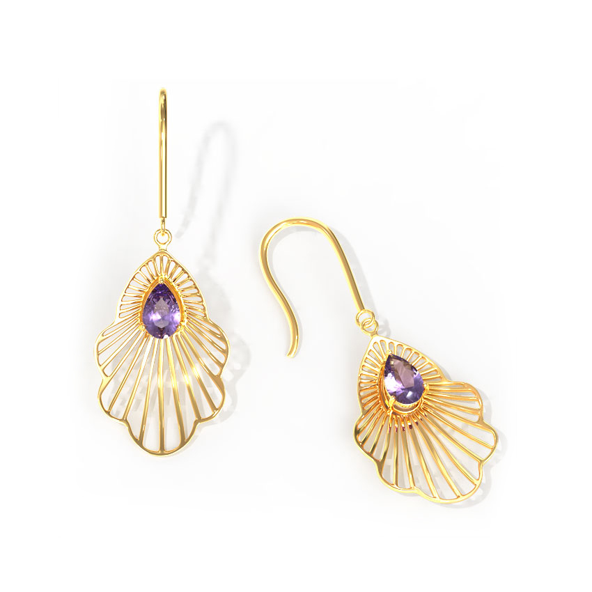 Fan Cutout Drop Earrings Fan Cutout Drop Earrings