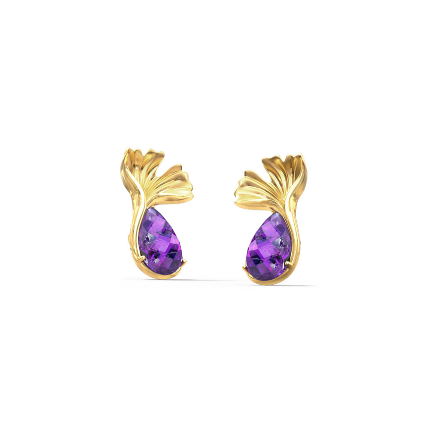 Graceful Ginkgo Stud Earrings