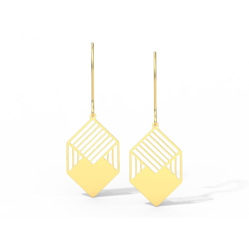 Kia Cutout Gold Drop Earrings Kia Cutout Gold Drop Earrings