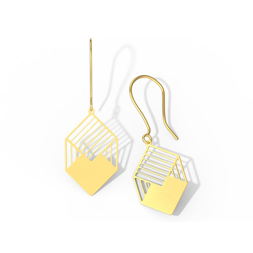 Kia Cutout Gold Drop Earrings Kia Cutout Gold Drop Earrings
