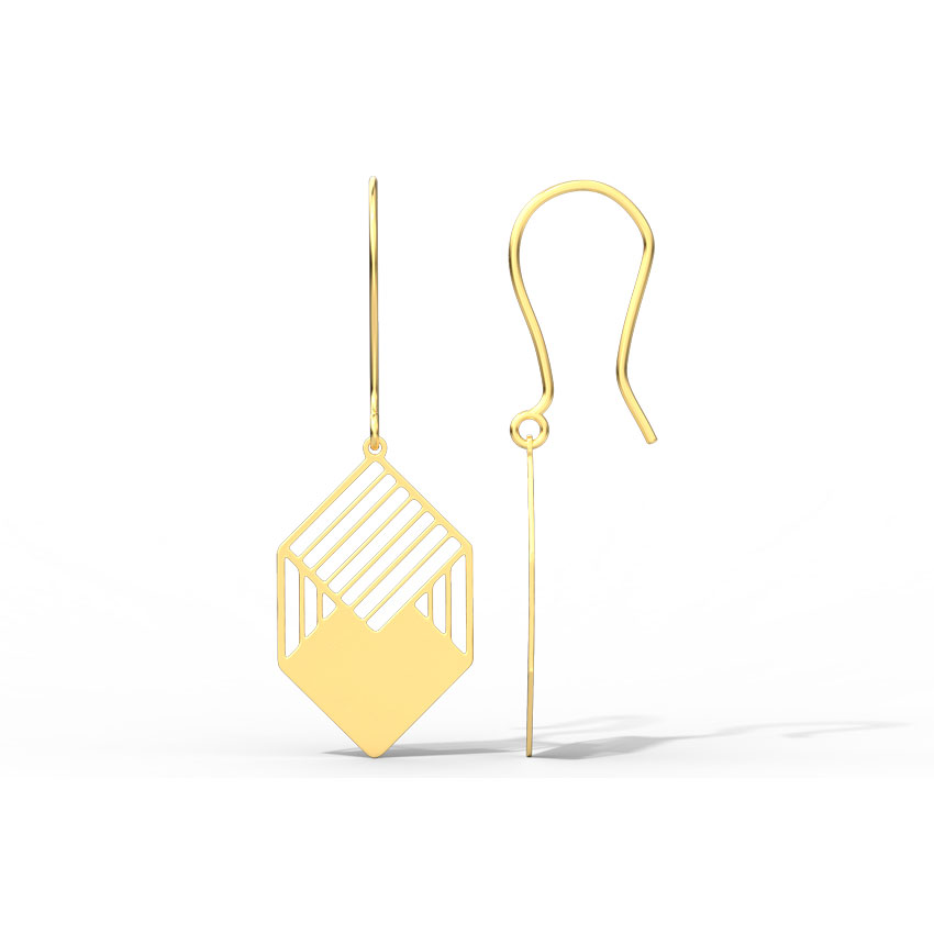 Kia Cutout Gold Drop Earrings Kia Cutout Gold Drop Earrings