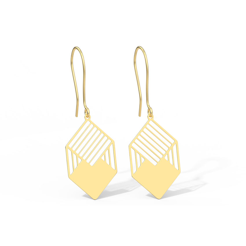 Kia Cutout Gold Drop Earrings Kia Cutout Gold Drop Earrings
