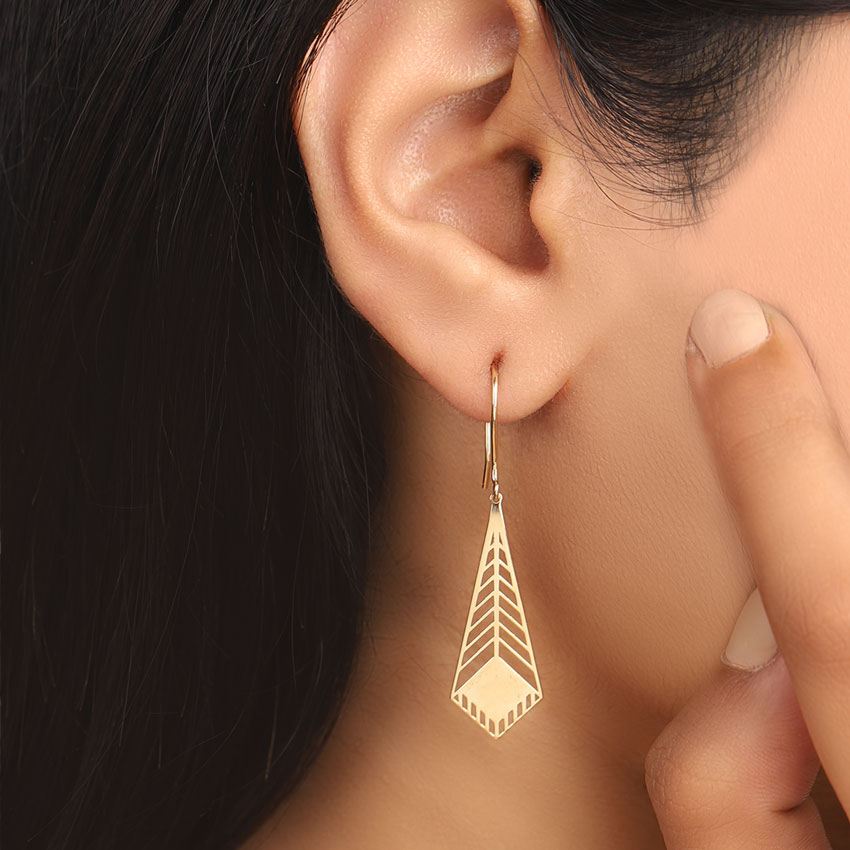 Heidi Cutout Gold Drop Earrings Heidi Cutout Gold Drop Earrings