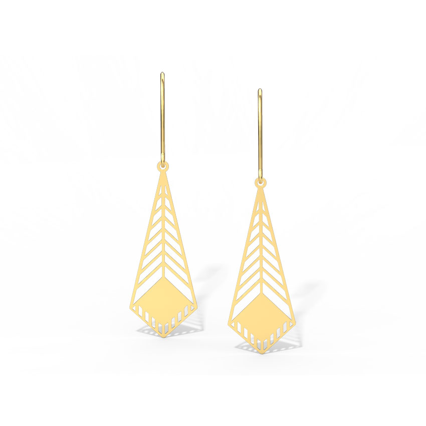 Heidi Cutout Gold Drop Earrings Heidi Cutout Gold Drop Earrings