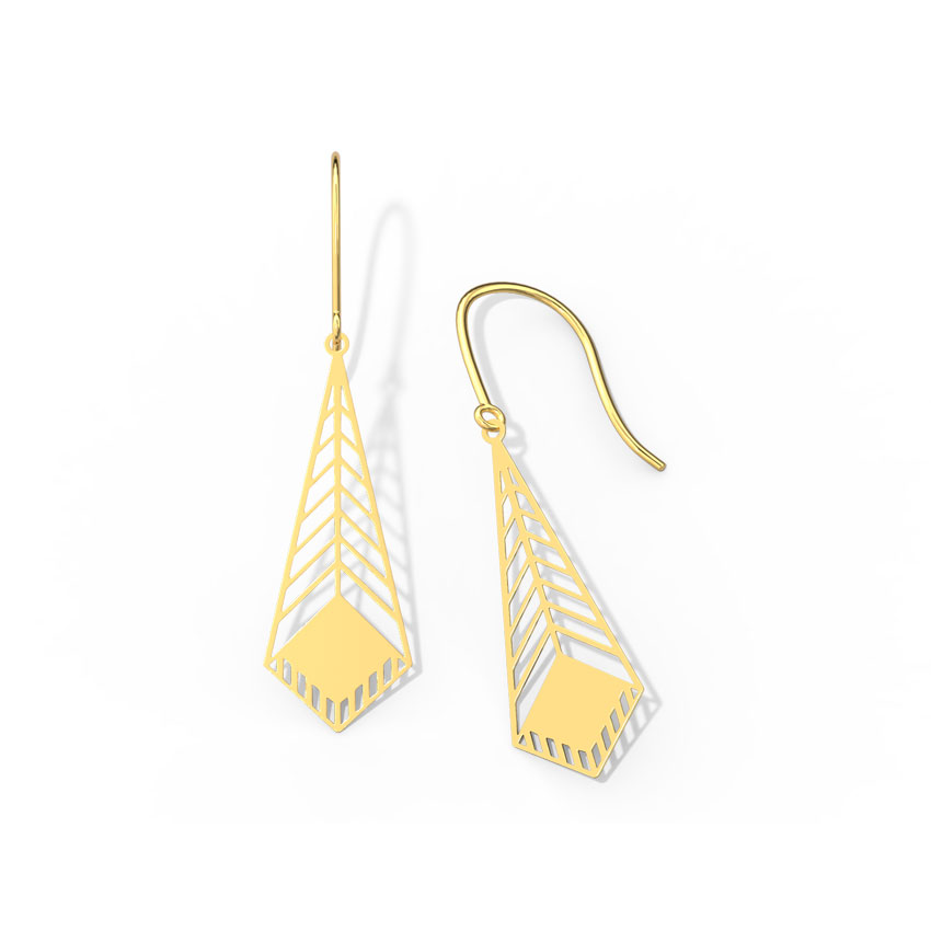 Heidi Cutout Gold Drop Earrings Heidi Cutout Gold Drop Earrings