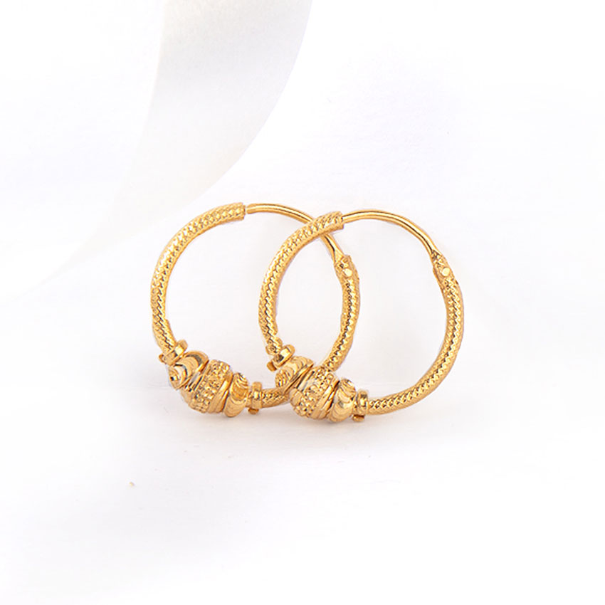 Aarya Gold Hoop Earrings