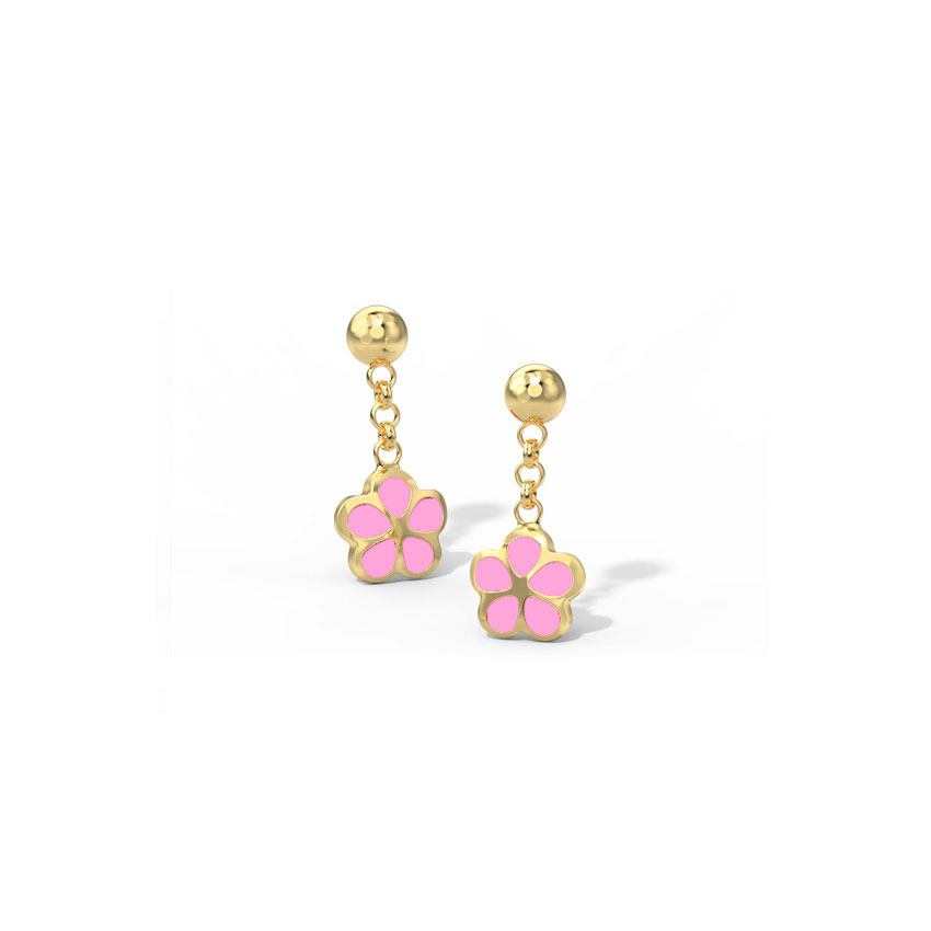 Scarlet Bloom Drop Earrings