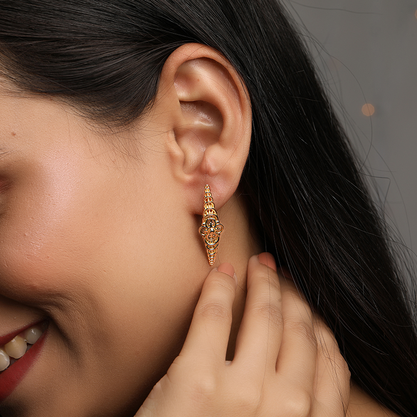 Yuvika Gold Drop Earrings
