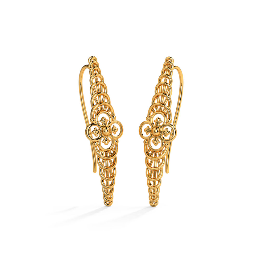 Yuvika Gold Drop Earrings