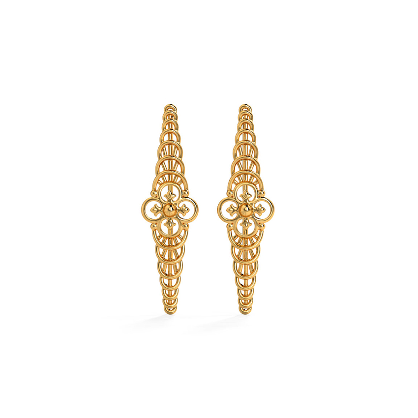 Yuvika Gold Drop Earrings
