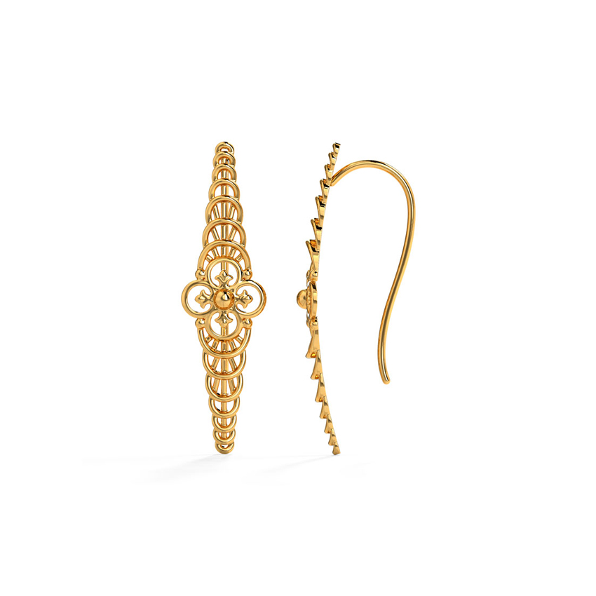 Yuvika Gold Drop Earrings