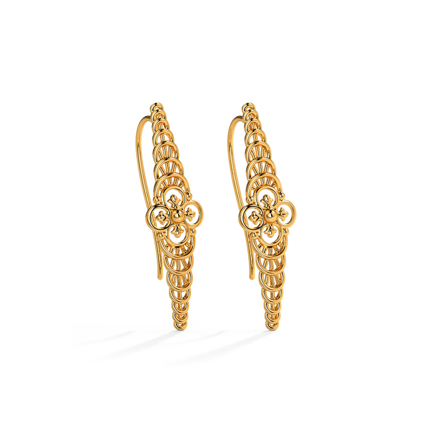 Yuvika Gold Drop Earrings