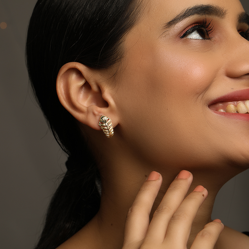 Shravya Gold Hoop Earrings