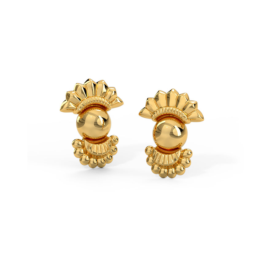 Swara Gold Stud Earrings