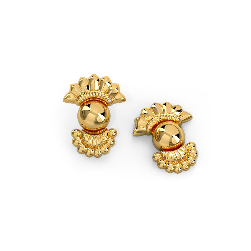 Swara Gold Stud Earrings