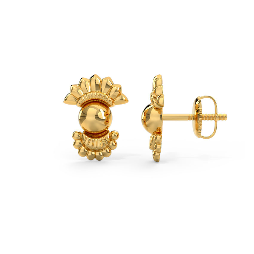 Swara Gold Stud Earrings