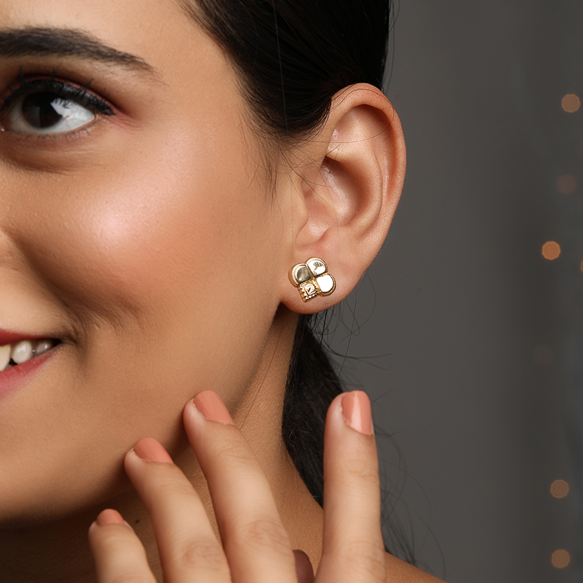 Mayuri Gold Stud Earrings