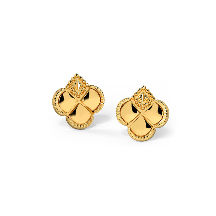 Mayuri Gold Stud Earrings
