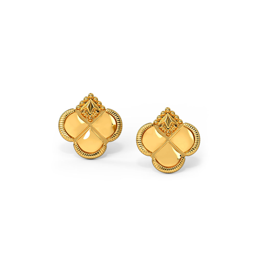 Mayuri Gold Stud Earrings