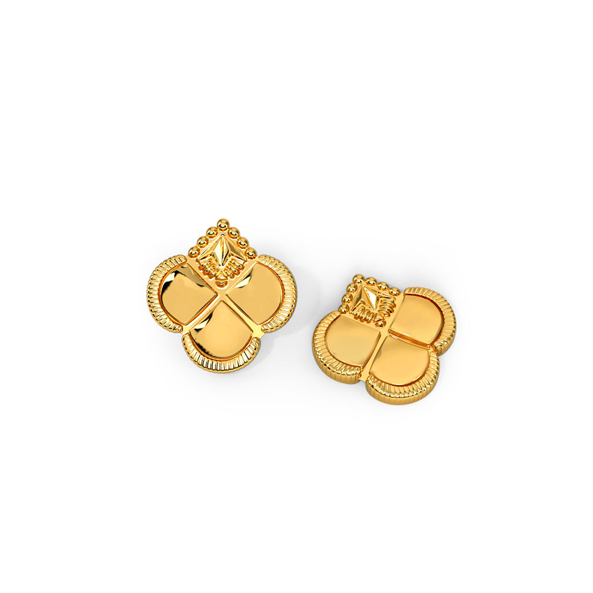 Mayuri Gold Stud Earrings
