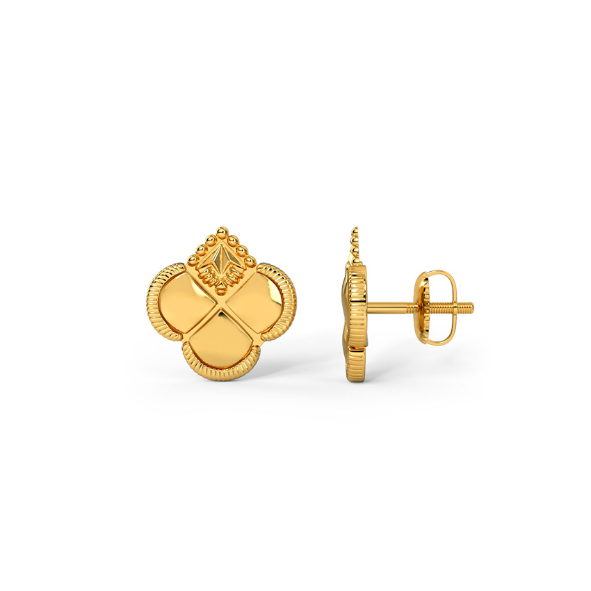Mayuri Gold Stud Earrings
