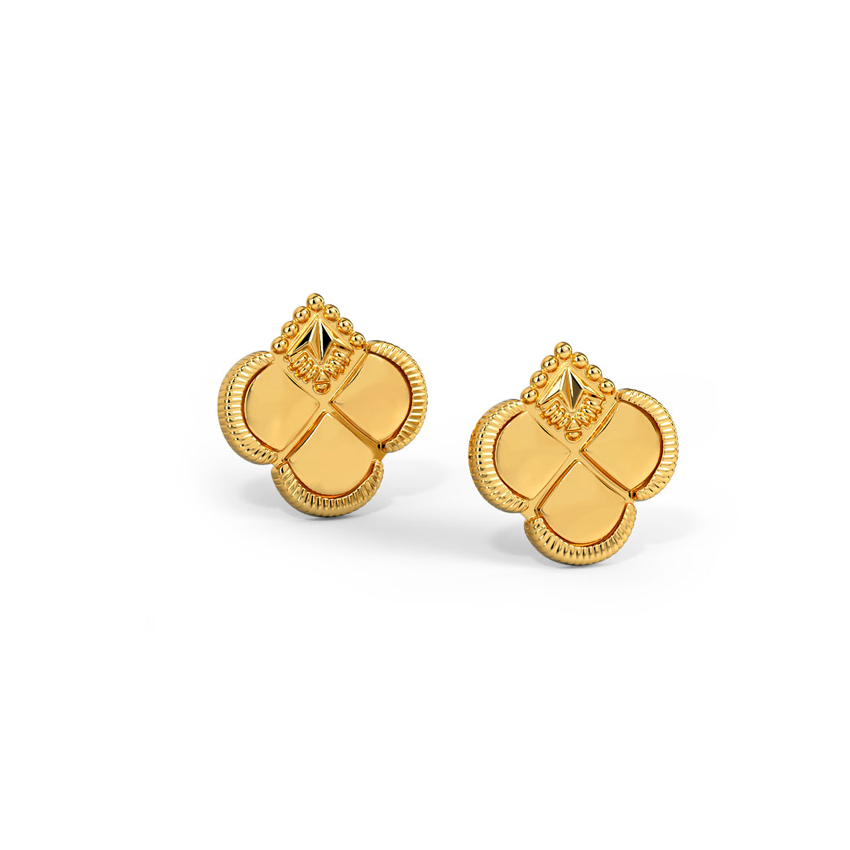 Mayuri Gold Stud Earrings