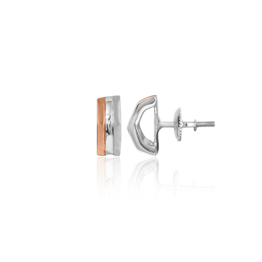 Classic Linear Platinum Stud Earrings Classic Linear Platinum Stud Earrings