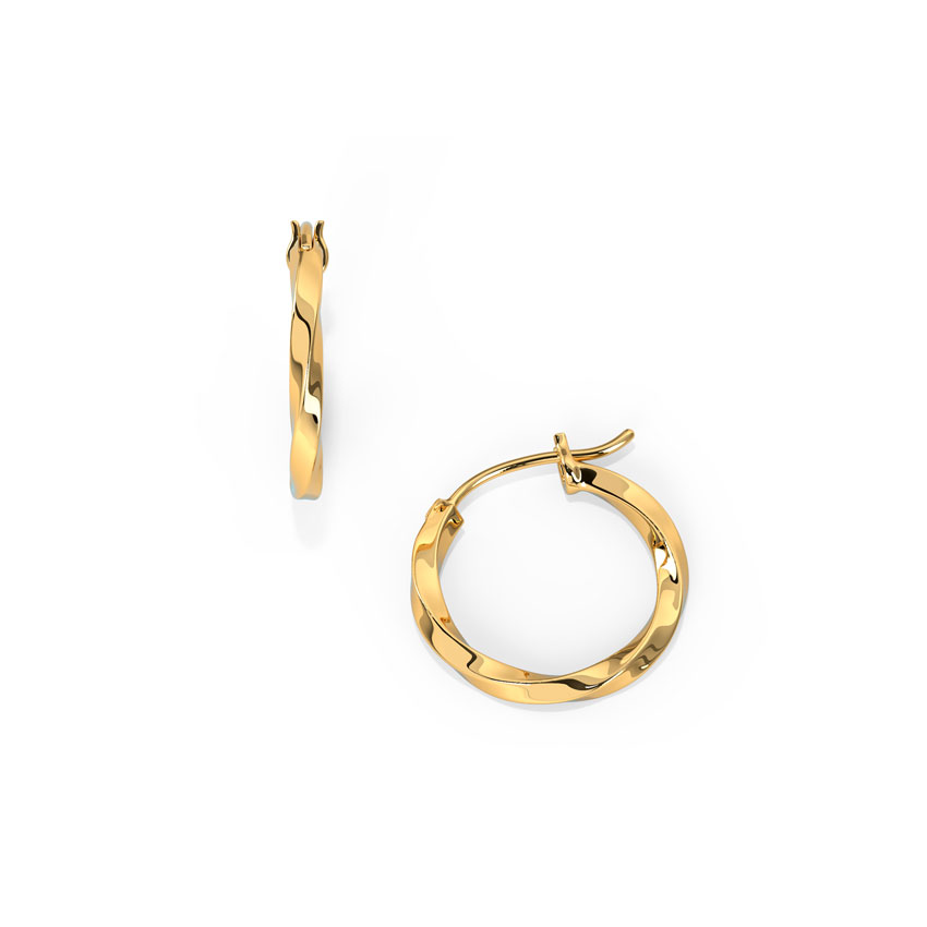 Swivel Gold Hoop Earrings