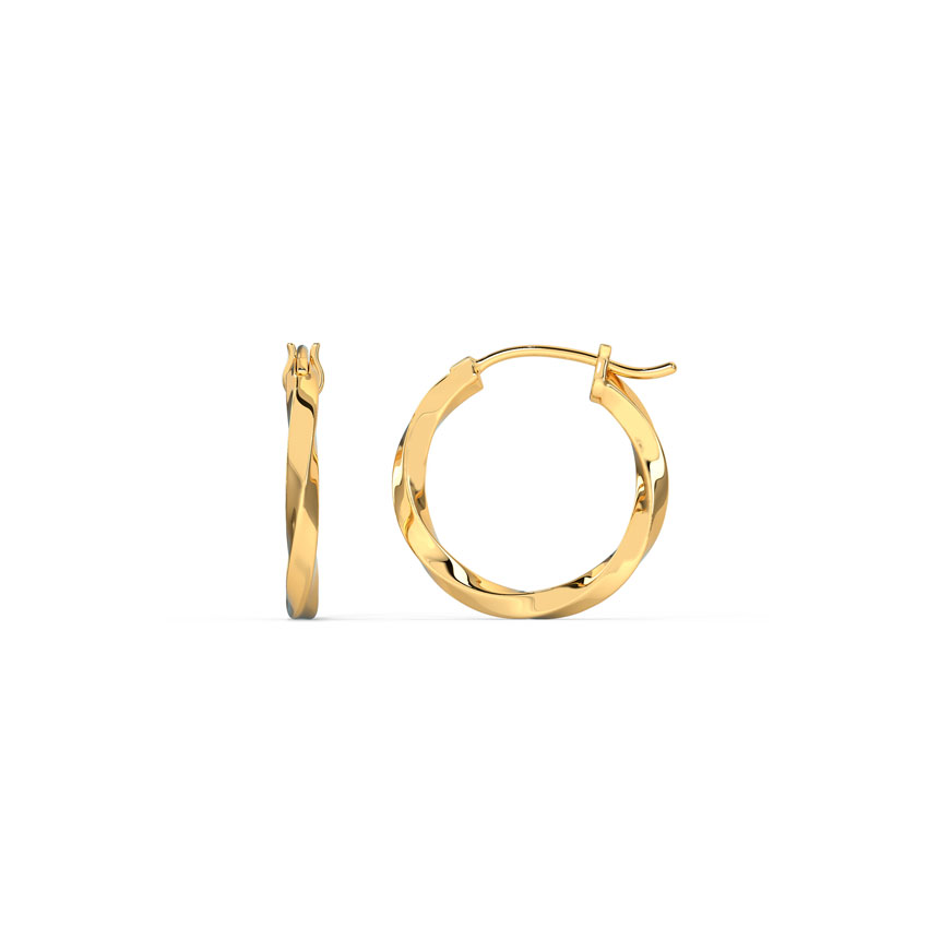 Swivel Gold Hoop Earrings