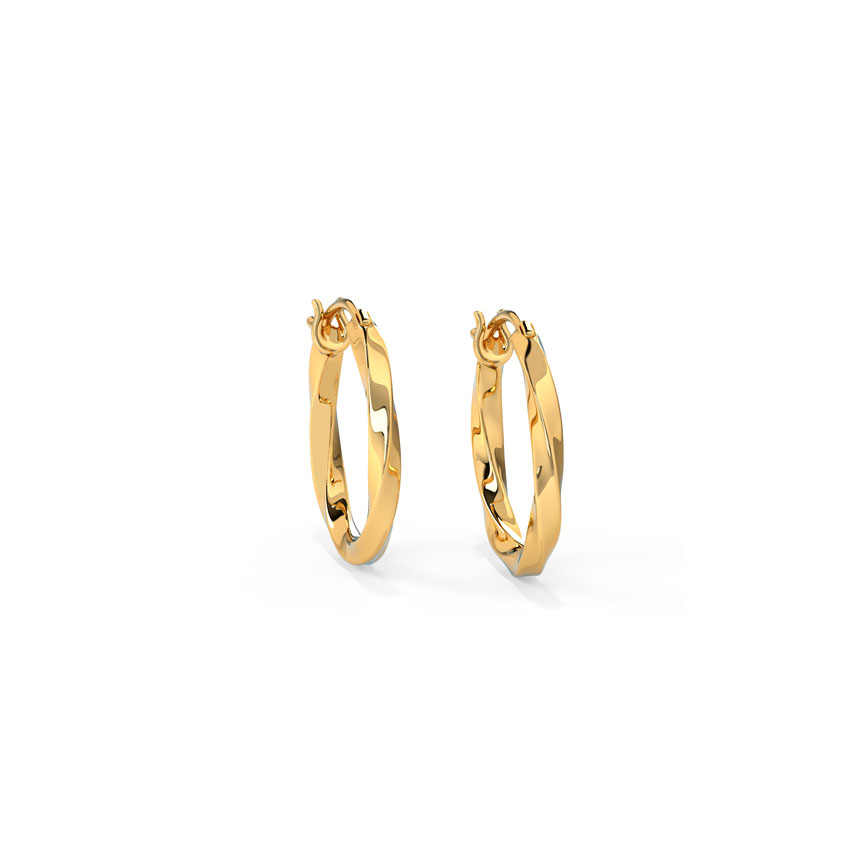 Swivel Gold Hoop Earrings