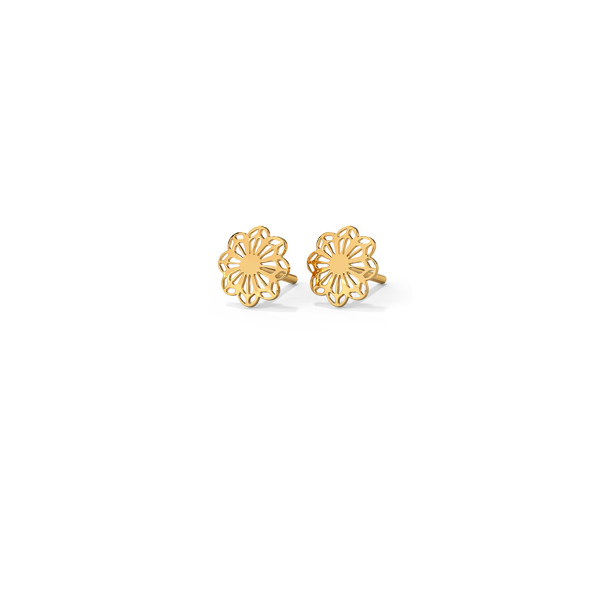 Florid Cutout Stud Earrings