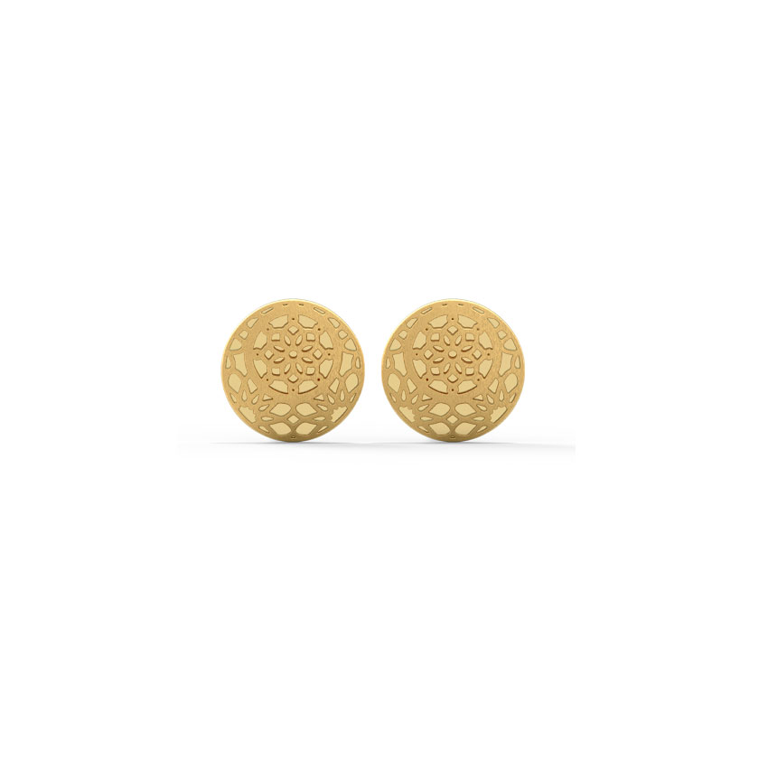 Baroque Cutout Gold Stud Earrings Baroque Cutout Gold Stud Earrings